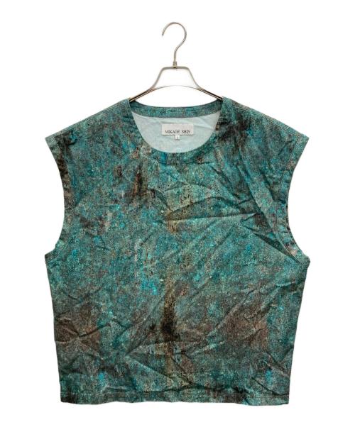 MIKAGE SHIN（ミカゲ シン）MIKAGE SHIN (ミカゲ シン) SABI DENIM TANK TOP グリーン サイズ:3の古着・服飾アイテム