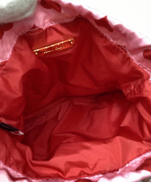 MIU MIU（ミュウミュウ）MIU MIU (ミュウミュウ) ハート柄巾着ポーチ ピンクの古着・服飾アイテム