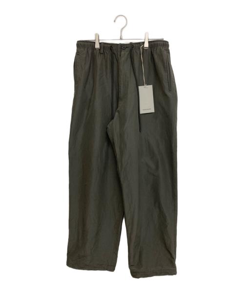 MARKAWARE（マーカウェア）MARKAWARE (マーカウェア) BRATAC SILK × ORGANIC WOOL TAFFETA WIDE TRUCK PANTS グレー サイズ:SIZE 2の古着・服飾アイテム