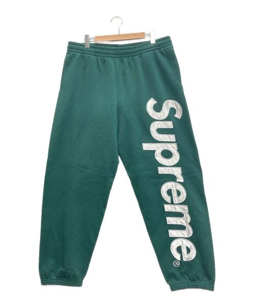 SUPREME（シュプリーム）SUPREME (シュプリーム) Satin Applique Sweatpant グリーン サイズ:SIZE XLの古着・服飾アイテム