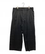 MAISON SPECIALメゾンスペシャル）の古着「Tow-Tuck Wide Pants」｜ブラック