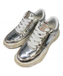 MIHARA YASUHIRO（ミハラヤスヒロ）の古着「WAYNE OG Sole Cracking Leather Low-top Sneaker」｜シルバー