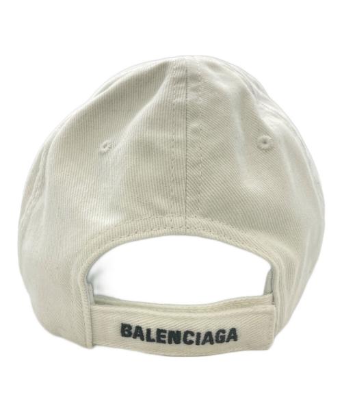BALENCIAGA（バレンシアガ）BALENCIAGA (バレンシアガ) VOGUE (ヴォーグ) ベースボールキャップ ホワイト サイズ:SIZE L（59cm）の古着・服飾アイテム