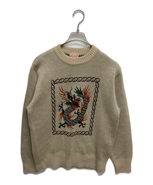 DRESS HIPPY（ドレスヒッピー）DRESS HIPPY (ドレスヒッピー) DRAGON KNIT ベージュ サイズ:SIZE Mの古着・服飾アイテム