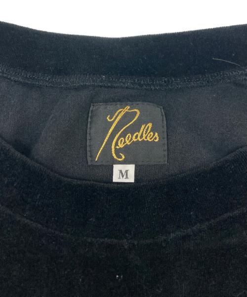 Needles（ニードルズ）Needles (ニードルズ) STUDIOUS (ステュディオス) 別注ベロアトラッククルーネックスウェット ブラック×パープル サイズ:SIZE Mの古着・服飾アイテム