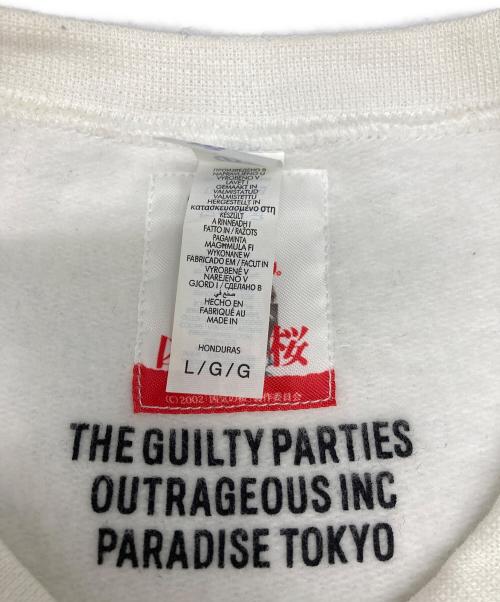 WACKO MARIA（ワコマリア）WACKO MARIA (ワコマリア) 凶気の桜 コラボプリントスウェット ホワイト サイズ:SIZE Lの古着・服飾アイテム