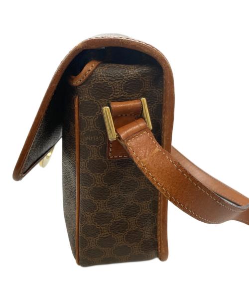 CELINE（セリーヌ）CELINE (セリーヌ) マカダム柄サークルロゴショルダーバッグ ブラウンの古着・服飾アイテム