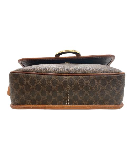 CELINE（セリーヌ）CELINE (セリーヌ) マカダム柄サークルロゴショルダーバッグ ブラウンの古着・服飾アイテム