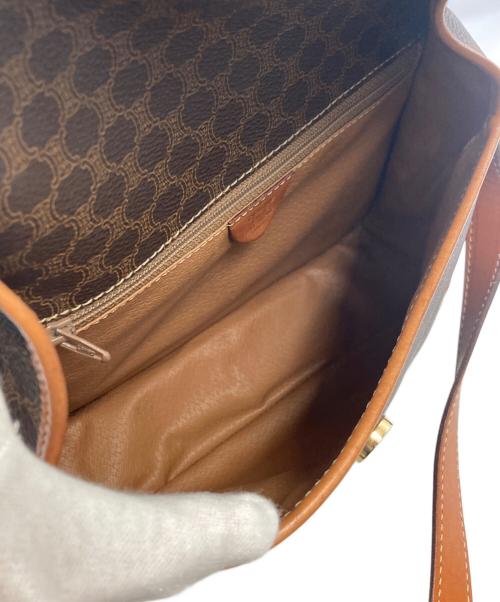 CELINE（セリーヌ）CELINE (セリーヌ) マカダム柄サークルロゴショルダーバッグ ブラウンの古着・服飾アイテム