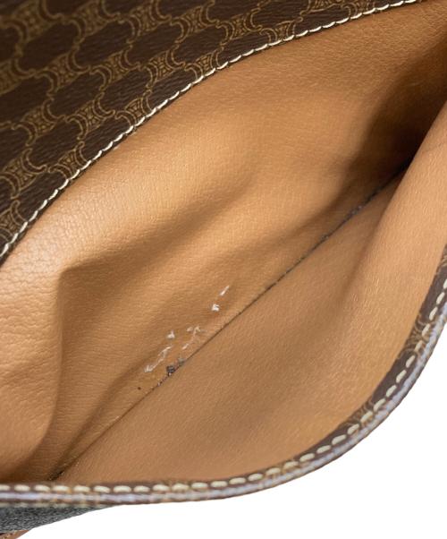 CELINE（セリーヌ）CELINE (セリーヌ) マカダム柄サークルロゴショルダーバッグ ブラウンの古着・服飾アイテム