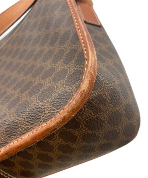 CELINE（セリーヌ）CELINE (セリーヌ) マカダム柄サークルロゴショルダーバッグ ブラウンの古着・服飾アイテム