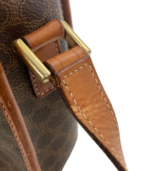 CELINE（セリーヌ）CELINE (セリーヌ) マカダム柄サークルロゴショルダーバッグ ブラウンの古着・服飾アイテム