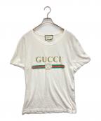 GUCCIグッチ）の古着「Logo Washed Oversized T-Shirt」｜ホワイト