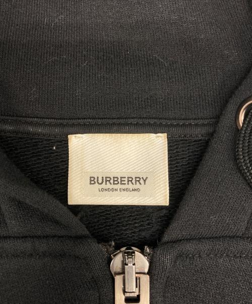 BURBERRY LONDON（バーバリーロンドン）BURBERRY LONDON (バーバリーロンドン) LOGOPRINT VINTAGE CHECK PANEL ZIP HOODIE ブラック サイズ:SIZE XLの古着・服飾アイテム