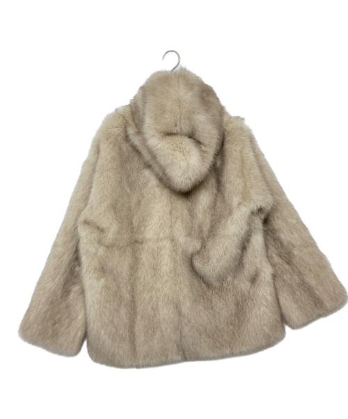 THINK FUR（シンクファー）THINK FUR (シンクファー) Gradation Fur Foody Jacket ベージュ サイズ:SIZE FREE 未使用品の古着・服飾アイテム
