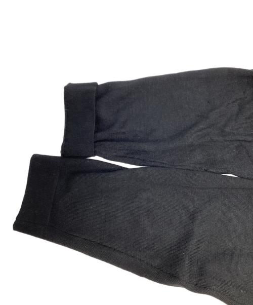 HERMES（エルメス）HERMES (エルメス) ニット切替シルクL/Sポロシャツ ブラック×イエロー サイズ:Sの古着・服飾アイテム