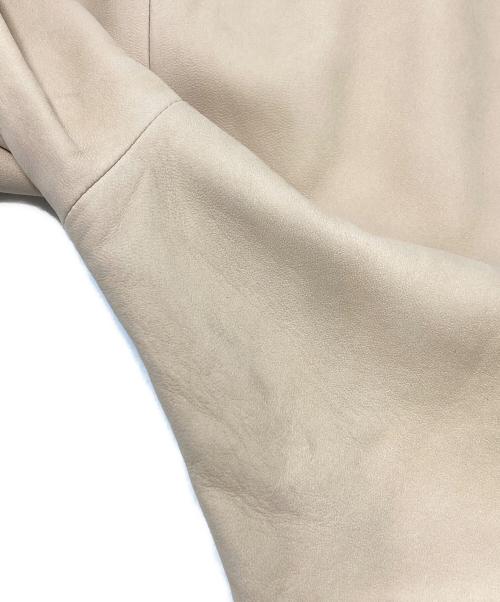 MADISON BLUE（マディソンブルー）MADISON BLUE (マディソンブルー) レザーフリンジパンツ ベージュ サイズ:SIZE 00の古着・服飾アイテム