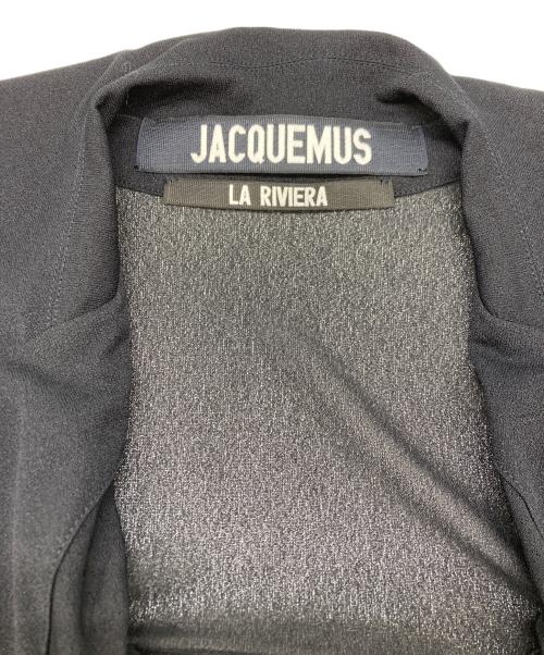 JACQUEMUS LA RIVIERA（ジャクムス ラ リヴィエラ）JACQUEMUS LA RIVIERA (ジャクムス ラ リヴィエラ) フリルシアーワンピース ブラック サイズ:SIZE 34の古着・服飾アイテム
