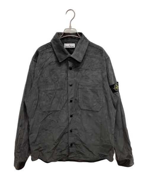 STONE ISLAND（ストーンアイランド）STONE ISLAND (ストーンアイランド) スナップボタンコーデュロイシャツ グレー サイズ:SIZE XLの古着・服飾アイテム