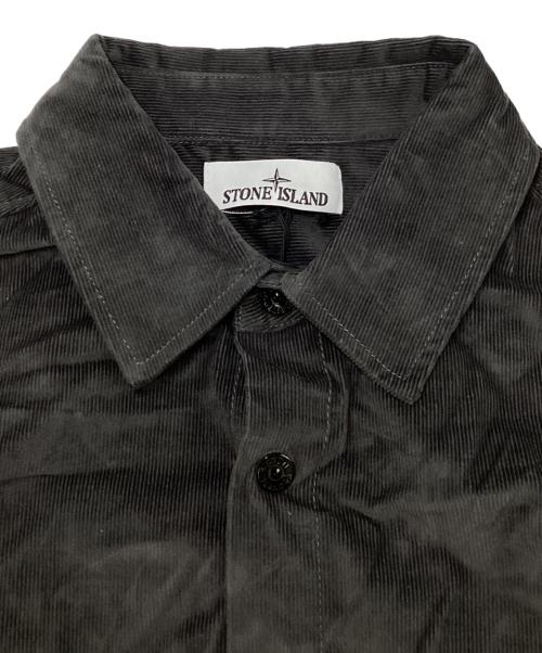 STONE ISLAND（ストーンアイランド）STONE ISLAND (ストーンアイランド) スナップボタンコーデュロイシャツ グレー サイズ:SIZE XLの古着・服飾アイテム