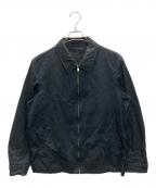 COMME des GARCONS HOMMEコムデギャルソン オム）の古着「コットンジップアップジャケット」｜ブラック