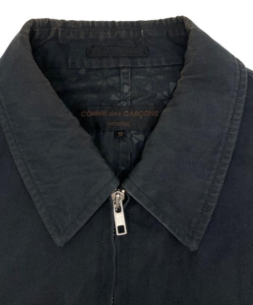 COMME des GARCONS HOMME（コムデギャルソン オム）COMME des GARCONS HOMME (コムデギャルソン オム) コットンジップアップジャケット ブラック サイズ:SIZE Mの古着・服飾アイテム