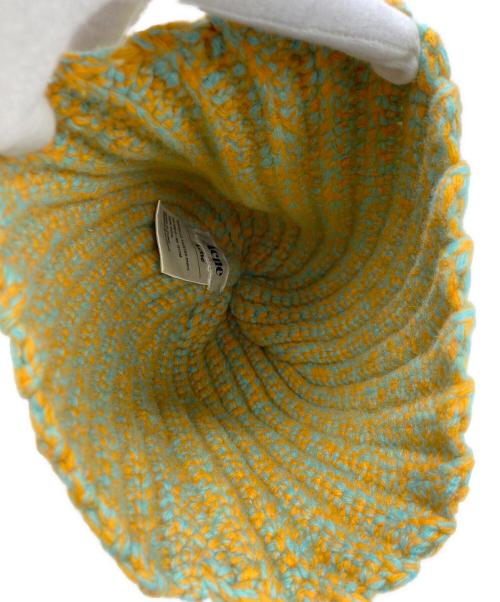 Acne（アクネ）Acne (アクネ) ニットキャップ オレンジ×ブルーの古着・服飾アイテム