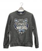 KENZOケンゾー）の古着「クラシックタイガー刺繍クルーネック」｜グレー