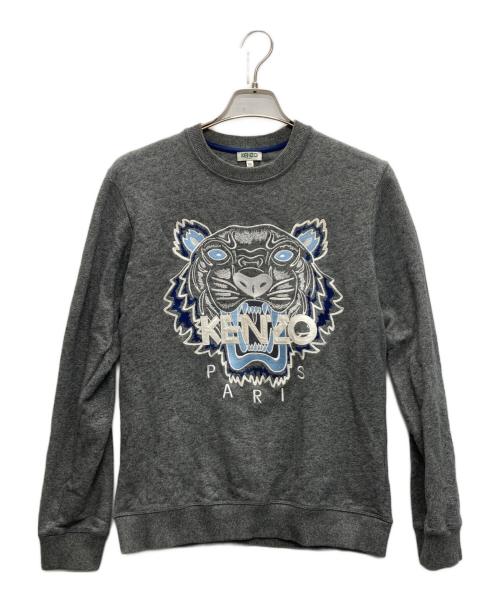 KENZO（ケンゾー）KENZO (ケンゾー) クラシックタイガー刺繍クルーネック グレー サイズ:XSの古着・服飾アイテム