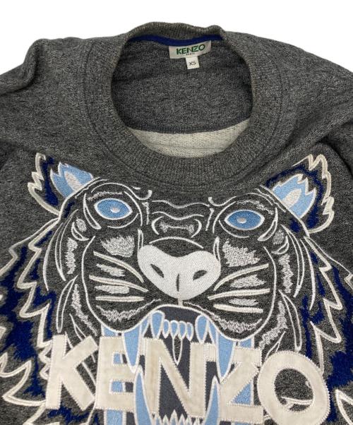 KENZO（ケンゾー）KENZO (ケンゾー) クラシックタイガー刺繍クルーネック グレー サイズ:XSの古着・服飾アイテム