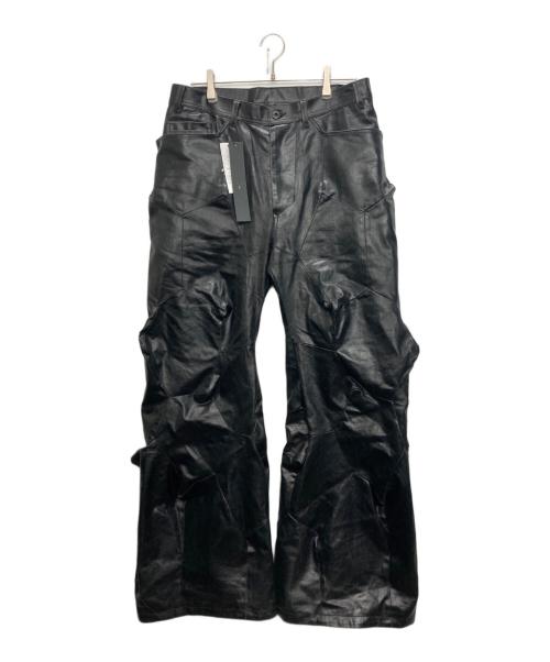 JULIUS（ユリウス）JULIUS (ユリウス) Thorn コーティングデニムパンツ ブラック サイズ:SIZE 4の古着・服飾アイテム