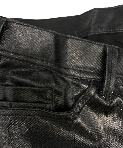 JULIUS（ユリウス）JULIUS (ユリウス) Thorn コーティングデニムパンツ ブラック サイズ:SIZE 4の古着・服飾アイテム