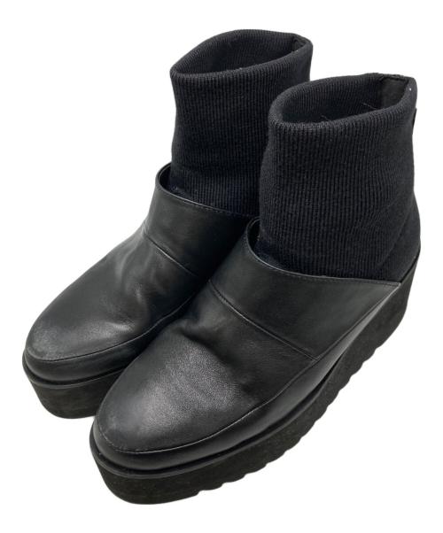 gomme（ゴム）gomme (ゴム) ソックスブーツ ブラック サイズ:SIZE Mの古着・服飾アイテム
