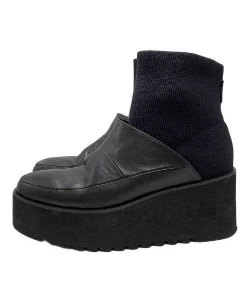 gomme（ゴム）gomme (ゴム) ソックスブーツ ブラック サイズ:SIZE Mの古着・服飾アイテム