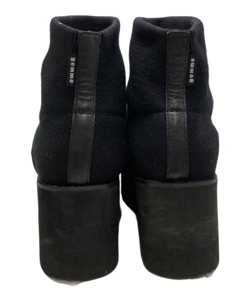 gomme（ゴム）gomme (ゴム) ソックスブーツ ブラック サイズ:SIZE Mの古着・服飾アイテム