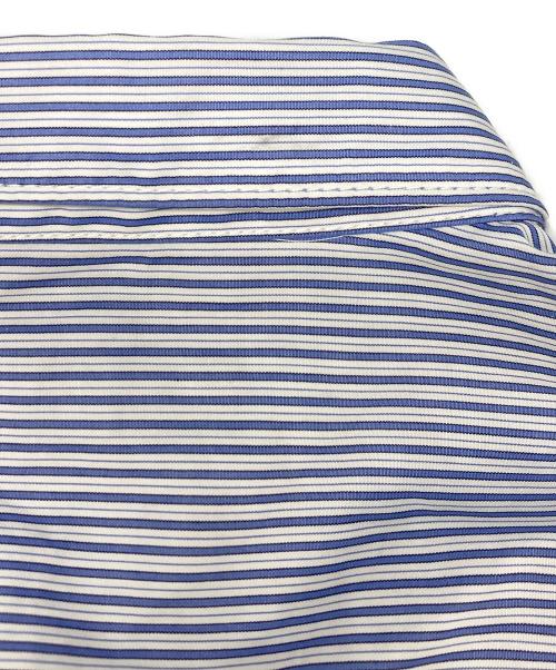 COMME des GARCONS HOMME（コムデギャルソン オム）COMME des GARCONS HOMME (コムデギャルソン オム) キルティング切替ストライプシャツ ブラック×ブルー サイズ:SIZE Sの古着・服飾アイテム