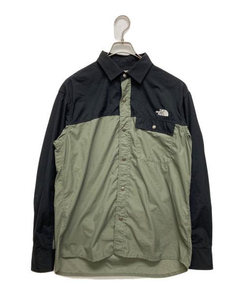 THE NORTH FACE（ザ ノース フェイス）THE NORTH FACE (ザ ノース フェイス) L/S NUPTSE SHIRT カーキ サイズ:SIZE Mの古着・服飾アイテム