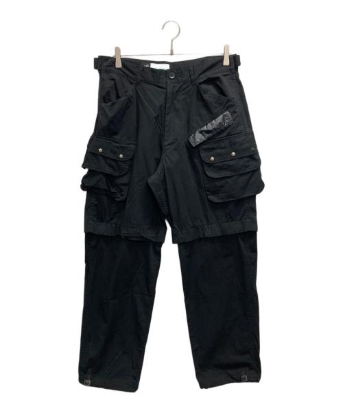 Hombre Nino（オンブレニーニョ）Hombre Nino (オンブレニーニョ) CORONA 2WAY STREAM PANTS ブラック サイズ:Mの古着・服飾アイテム