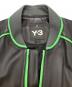 中古・古着 Y-3 (ワイスリー) レザー切替ジップブルゾン ブラック×グリーン サイズ:SIZE M：26000円