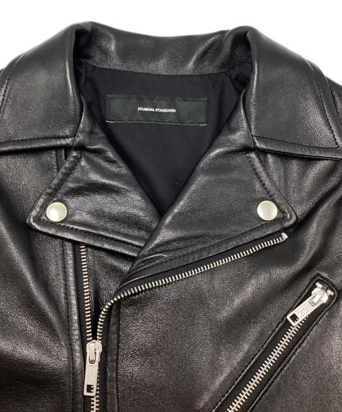 JOURNAL STANDARD（ジャーナルスタンダード）JOURNAL STANDARD (ジャーナルスタンダード) ラムレザーライダースジャケット ブラック サイズ:SIZE Mの古着・服飾アイテム