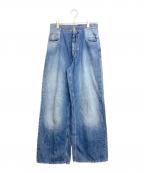 Maison Margielaメゾンマルジェラ）の古着「タック加工デニムパンツ」｜インディゴ