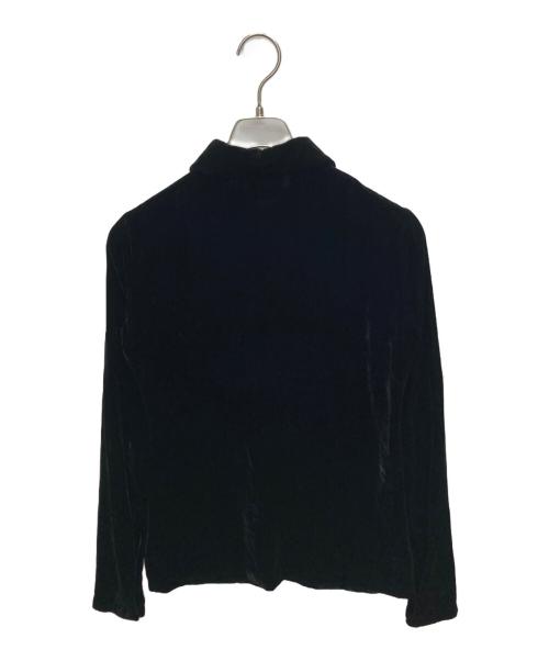 gabriela coll garments（ガブリエラコールガーメンツ）gabriela coll garments (ガブリエラコールガーメンツ) シルクブレンドベルベットジップシャツ ブラック サイズ:SIZE Sの古着・服飾アイテム