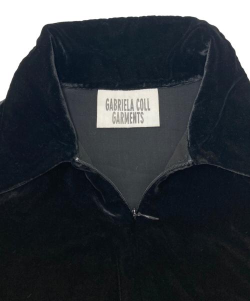 gabriela coll garments（ガブリエラコールガーメンツ）gabriela coll garments (ガブリエラコールガーメンツ) シルクブレンドベルベットジップシャツ ブラック サイズ:SIZE Sの古着・服飾アイテム