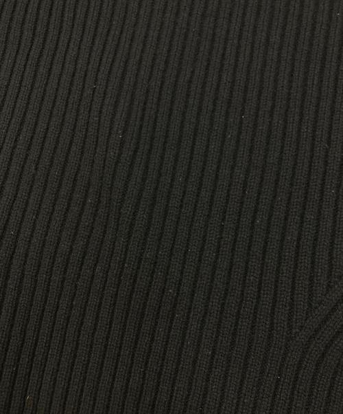 DRIES VAN NOTEN（ドリスヴァンノッテン）DRIES VAN NOTEN (ドリスヴァンノッテン) リブタートルネックニットベスト ブラック サイズ:SIZE Sの古着・服飾アイテム