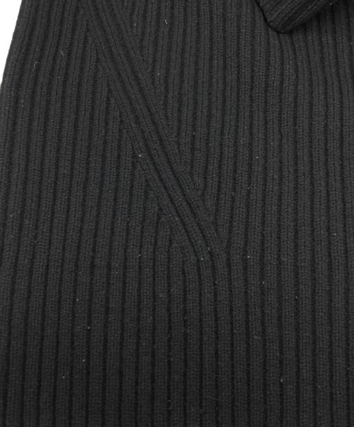 DRIES VAN NOTEN（ドリスヴァンノッテン）DRIES VAN NOTEN (ドリスヴァンノッテン) リブタートルネックニットベスト ブラック サイズ:SIZE Sの古着・服飾アイテム