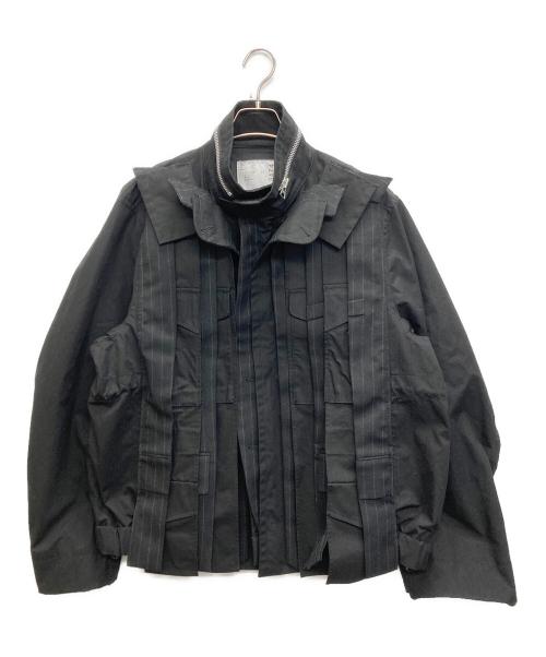 sacai（サカイ）sacai (サカイ) レイヤードディテールジャケット ブラック サイズ:SIZE 3の古着・服飾アイテム