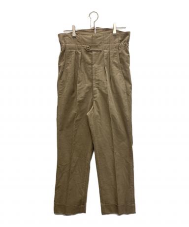 中古・古着通販】NEAT (ニート) ハイウエスト2タックパンツ オリーブ