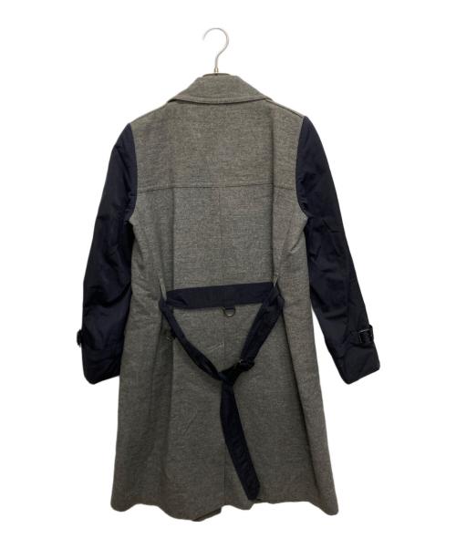 DRIES VAN NOTEN（ドリスヴァンノッテン）DRIES VAN NOTEN (ドリスヴァンノッテン) 異素材トレンチコート グレー サイズ:SIZE 36の古着・服飾アイテム
