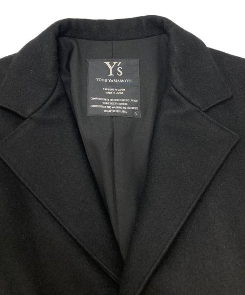 Y's（ワイズ）Y's (ワイズ) ウールチェスターコート ブラック サイズ:SIZE 3の古着・服飾アイテム