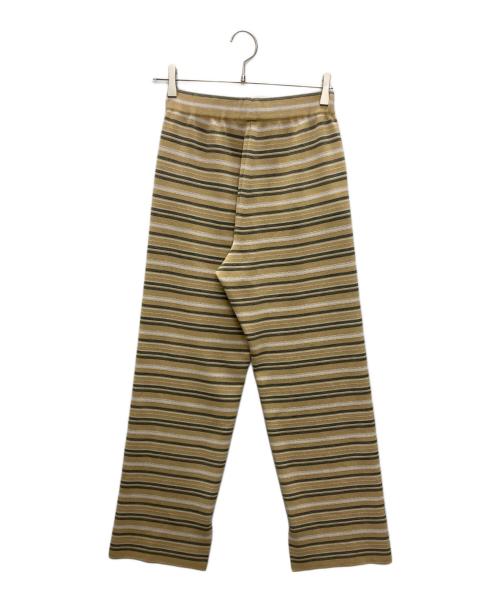 AURALEE（オーラリー）AURALEE (オーラリー) WOOL RECYCLE POYESTER BORDER HIGH GAUGE RIB KNIT P ベージュ サイズ:1の古着・服飾アイテム